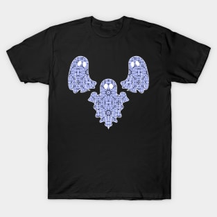 Halloween Ghost Native Ojibwe Floral by Niibidoon T-Shirt